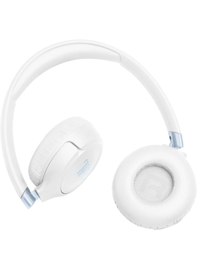 JBL Tune 680NC Wireless On-Ear Noise Cancelling Headphones with Hi-Res JBL Pure Bass & Spatial Sound, 76H Battery Life, Smart Ambient, Dual Mics, Bluetooth 6.0 White - Image 5