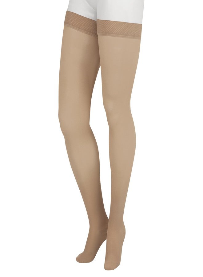 Juzo Soft 2002, Thigh-High, 30-40 mmHg, Closed Toe Compression Stocking - Men & Women, Short, 1 (I), Beige - Image 1