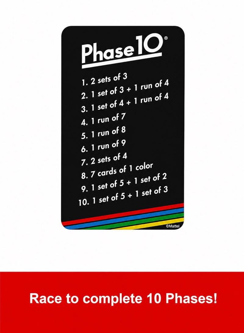 ماتيل جيمز لعبة "Phase 10" (فيز 10): لعبة بطاقات من فئة ألعاب "الرومي" (Rummy)، ومناسبة لتجمعات الأصدقاء والعائلة. - Image 5
