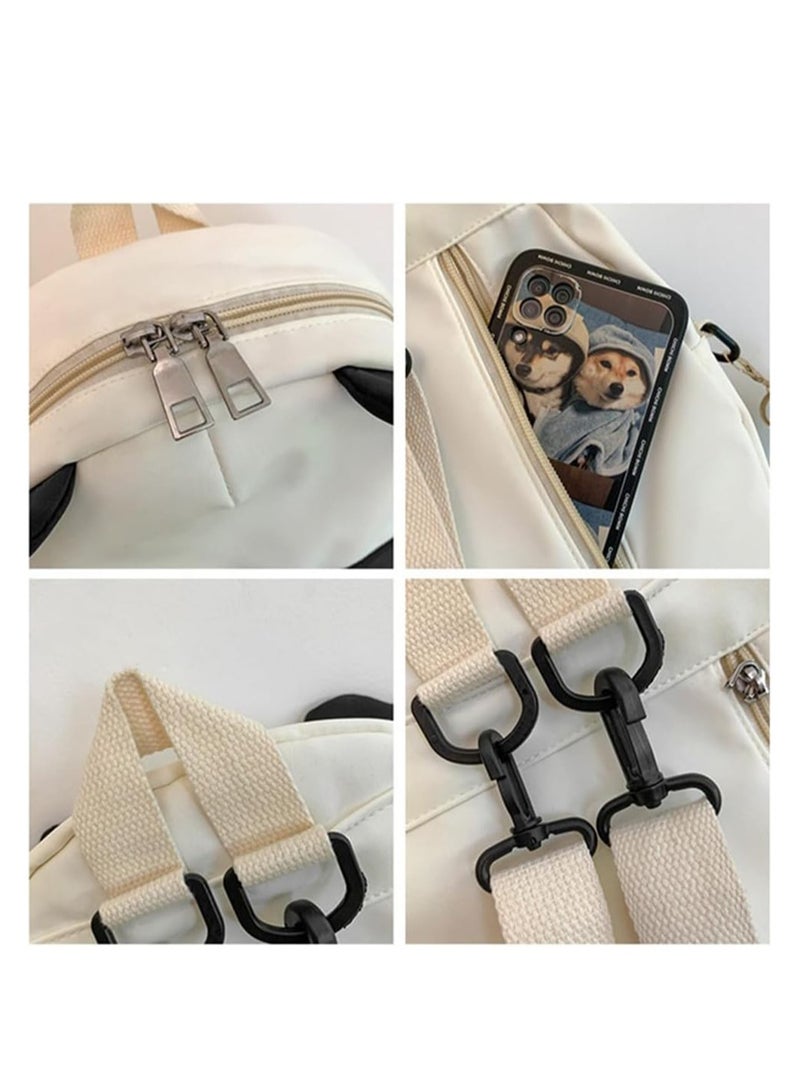 حقيبة ظهر صغيرة مقاومة للماء بنمط باندا للنساء - حقيبة ظهر مضادة للسرقة - حقيبة مدرسية خفيفة الوزن ومتينة للنساء والفتيات والطالبات - Image 5