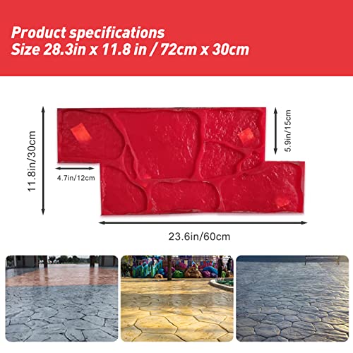 SGHE Concrete Stamps Realistic Concrete Texture Mat Concrete Seamless Stamp Mat Polyurethane Stamps Concrete Texture Skin Provides Natural-Looking Textures on Walls or Ground Concrete Molds - Image 2