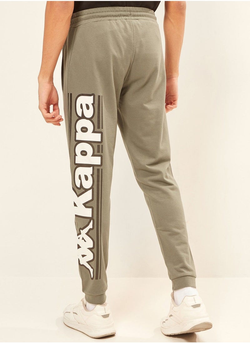 Kappa - Kappa Logo Print Joggers with Drawstring Closure and Pockets - Image 1