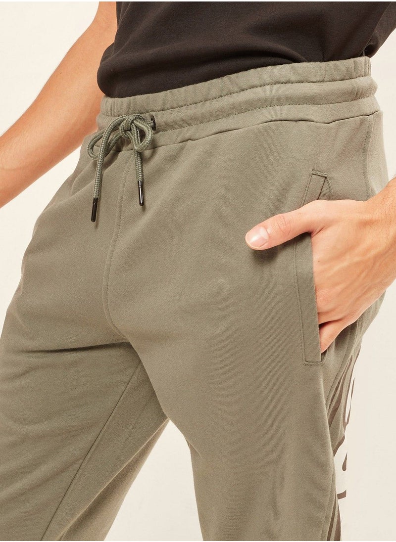 Kappa - Kappa Logo Print Joggers with Drawstring Closure and Pockets - Image 1
