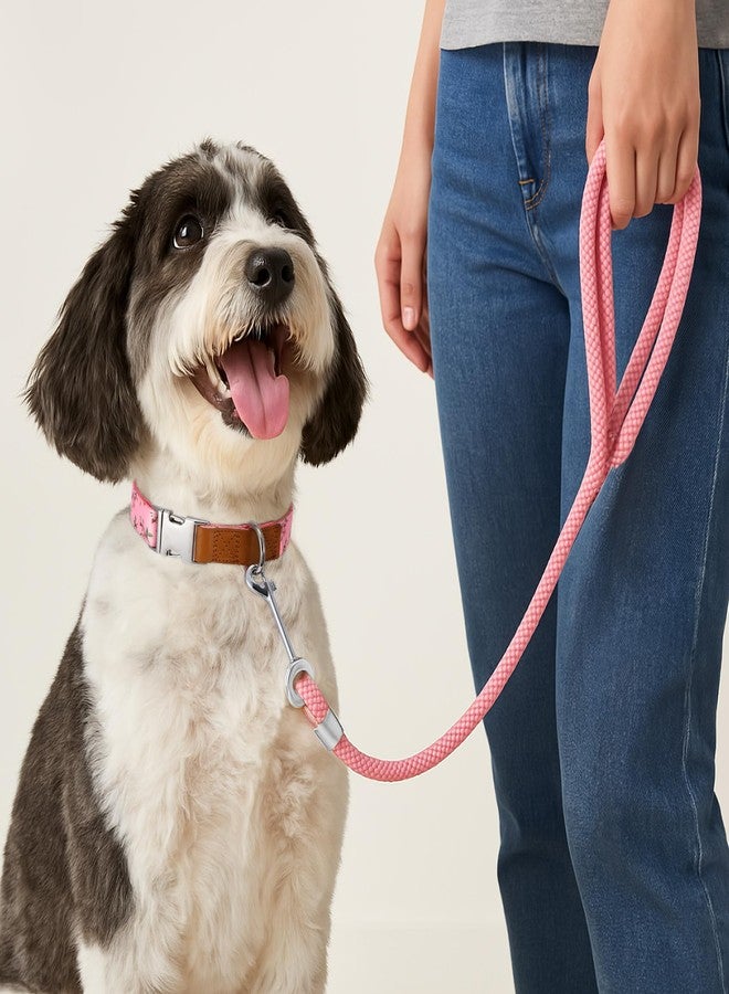 WHIPPY Floral Dog Collar with Quickly Release Metal Buckle Adjustable Cute Pink Rose Collars for Large Medium Small Breeds - Image 2