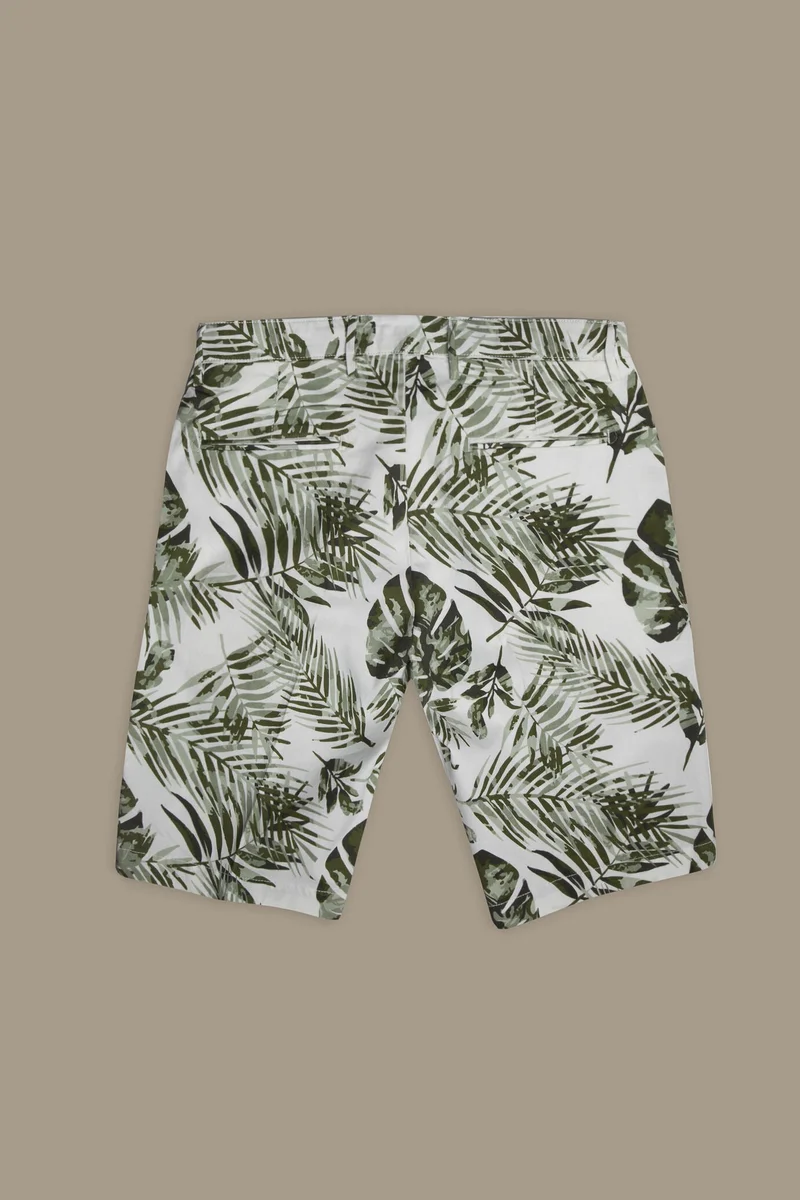 دوبل غانغر Chino bermuda twill construction - White/Military