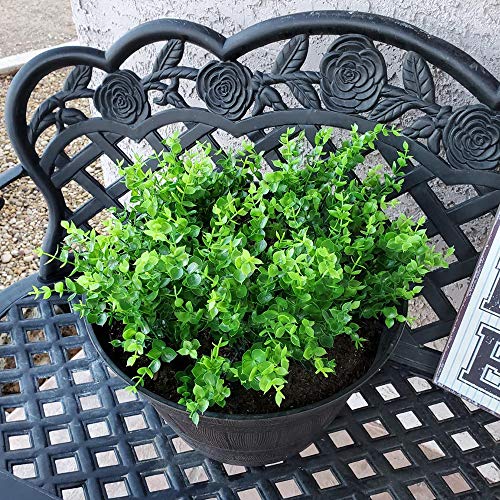 KLEMOO 24 Bundles Outdoor Artificial Boxwood Stems UV Resistant No Fade Greenery Plants for Garden Patio Porch Window Box Home Wedding Farmhouse Décor - Image 4