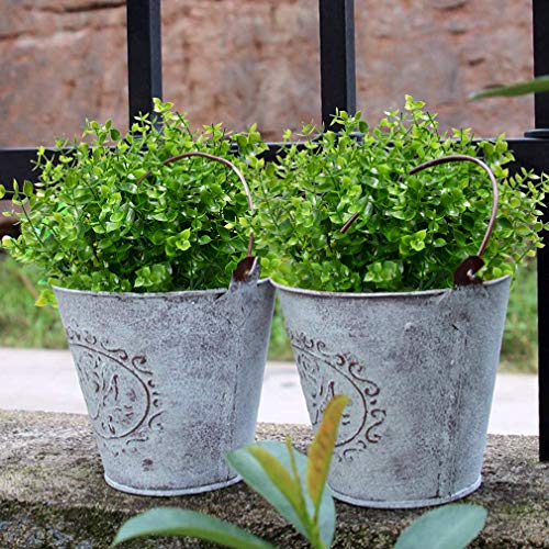 KLEMOO 24 Bundles Outdoor Artificial Boxwood Stems UV Resistant No Fade Greenery Plants for Garden Patio Porch Window Box Home Wedding Farmhouse Décor - Image 2