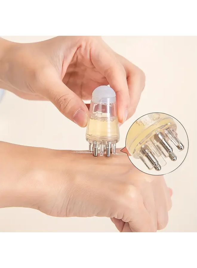 ماساج فروة الرأس الأبيض مشط نمو الشعر مع كرات متدحرجة أداة العناية بالشعر المحمولة - Image 1