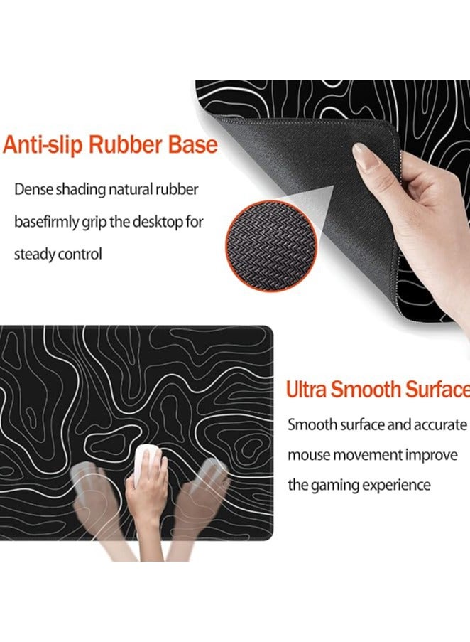 Green Tiger Large Gaming Mouse Pad 80cm x 30cm, Desk Pad Extended Mat Non-Slip Desk Pad Rubber Mice Pads, Extended Mousepad with Smooth Cloth Surface, Non-Slip Rubber Base, Waterproof Keyboard Pad - Image 3