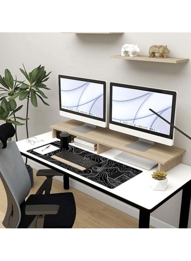 Green Tiger Large Gaming Mouse Pad 80cm x 30cm, Desk Pad Extended Mat Non-Slip Desk Pad Rubber Mice Pads, Extended Mousepad with Smooth Cloth Surface, Non-Slip Rubber Base, Waterproof Keyboard Pad - Image 2