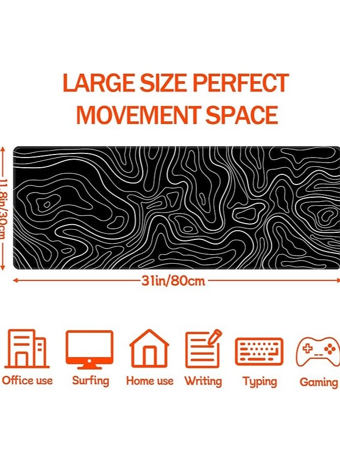 Green Tiger Large Gaming Mouse Pad 80cm x 30cm, Desk Pad Extended Mat Non-Slip Desk Pad Rubber Mice Pads, Extended Mousepad with Smooth Cloth Surface, Non-Slip Rubber Base, Waterproof Keyboard Pad - Image 5