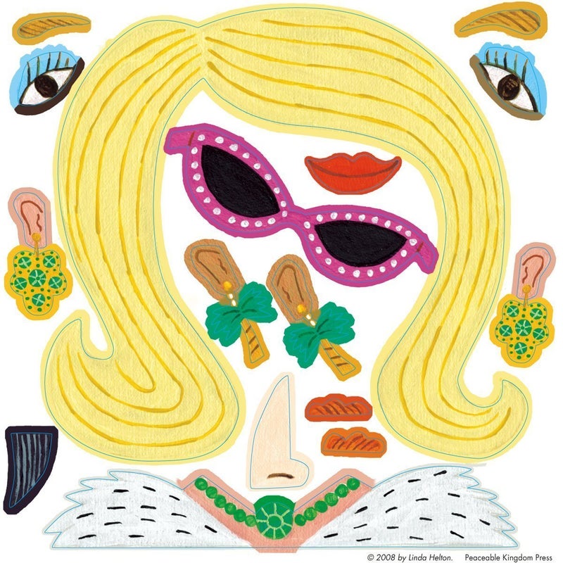 Peaceable Kingdom Sticker Fun Funny Faces Reusable Sticker Tote - Image 3