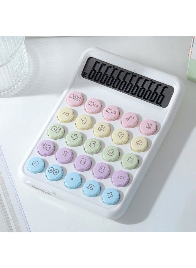 New High-value Mechanical Keyboard Calculator 12-digit Large Screen Portable Computer For Student Exam