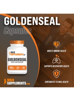 BULKSUPPLEMENTS.COM Goldenseal Capsules Herbal Supplement Sourced From Golden Seal Root 1 Goldenseal Root Capsules Per Serving Vegan  Gluten Free 120 Veg Capsules  - Image 4