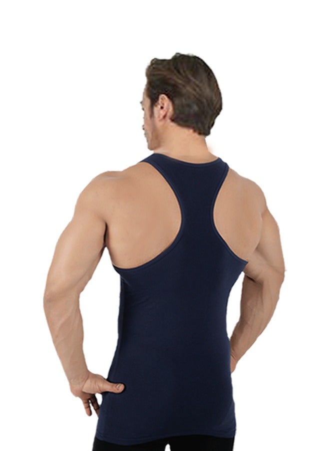 دايس فانلات داخلية للرجال عرض من 4 قطع على شكل حرف Y بدون أكمام للياقة البدنية وكمال الأجسام - Image 5