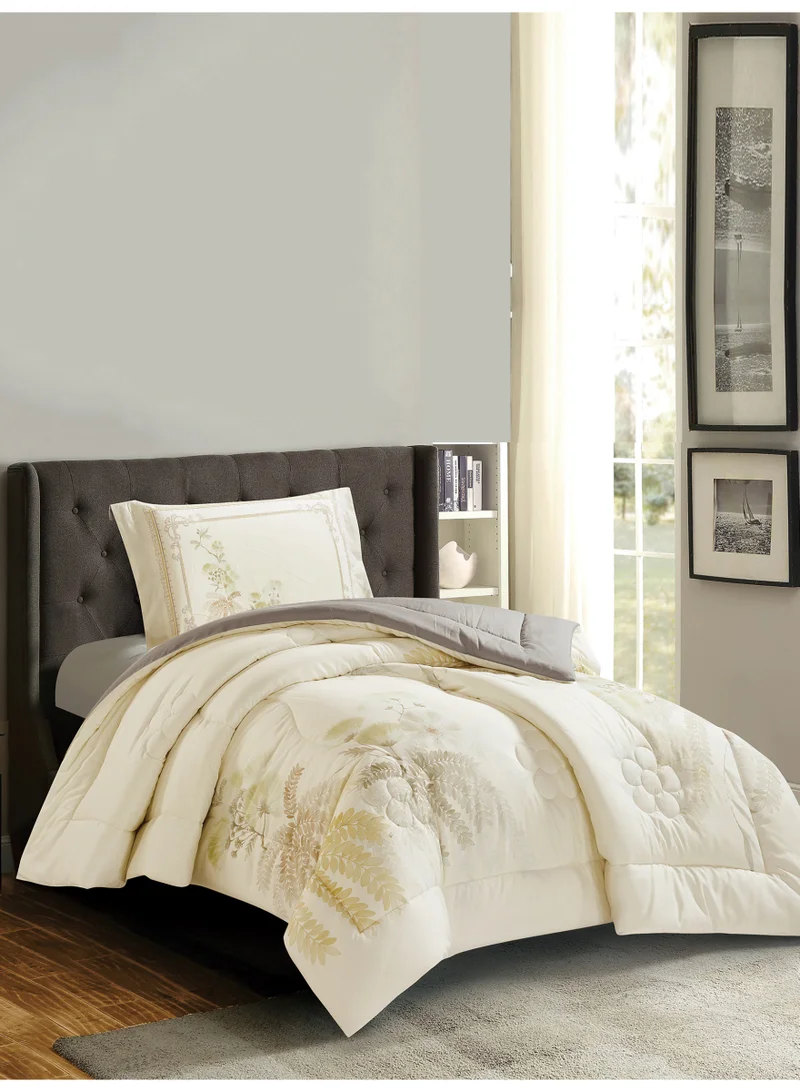 Donetella Bedding Comforter Set, twin Size 170x230 cm - 2-Pcs Digital Print Quilted Bed Set, Microfiber Fabric - 1 Comforter, 1 Pillow Shams.