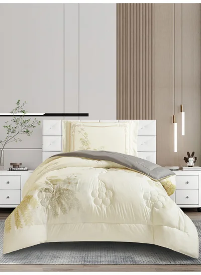 Donetella Bedding Comforter Set, twin Size 170x230 cm - 2-Pcs Digital Print Quilted Bed Set, Microfiber Fabric - 1 Comforter, 1 Pillow Shams.