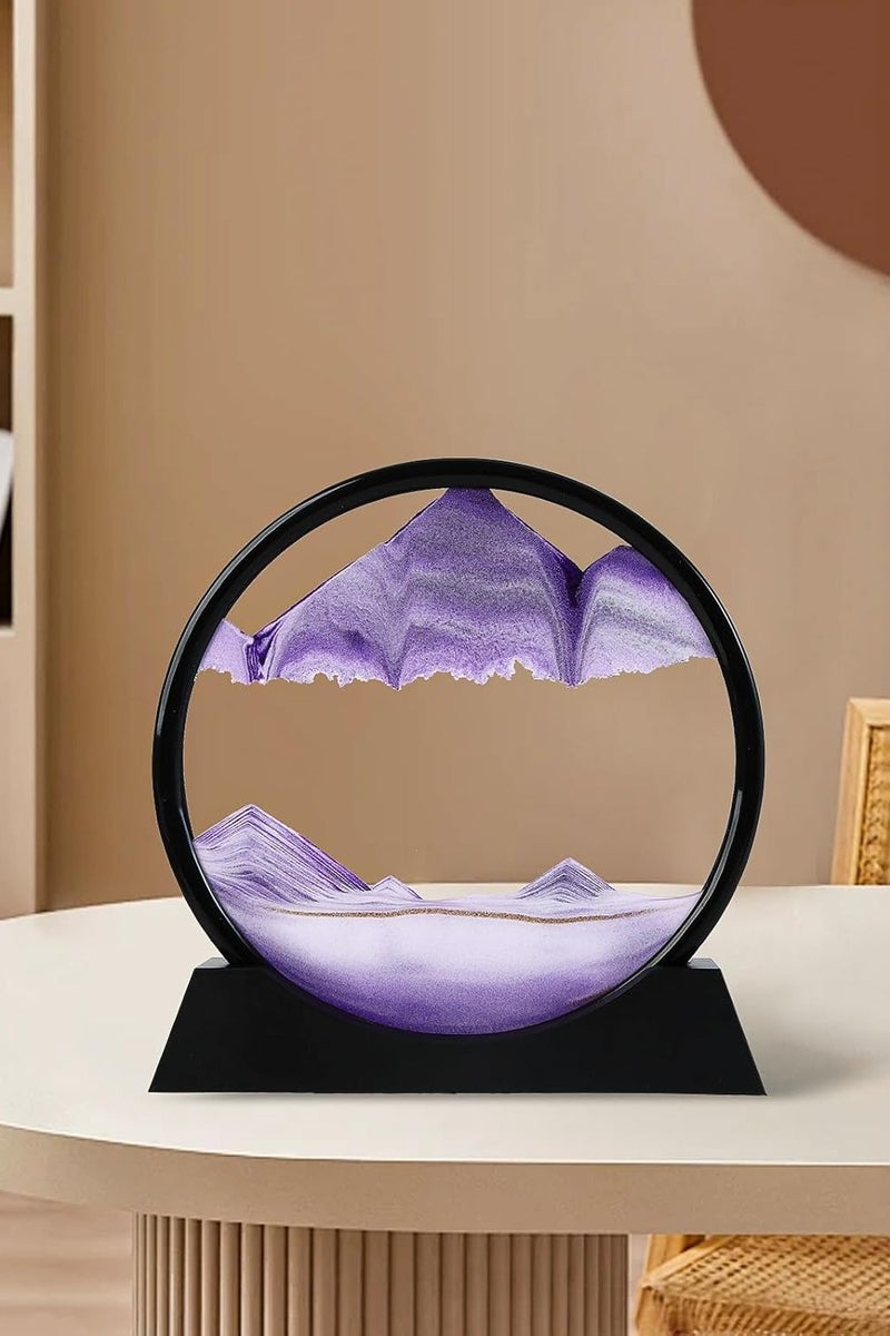 إطار دائري سندوق كهربائي ثلاثي الأبعاد بحجم 7 بوصات لرسوم الرمال المتحركة | عرض مناظر بحرية عميقة متحركة لترتيب المكتب والمنزل والمكتبة الاسترخاء - Image 5