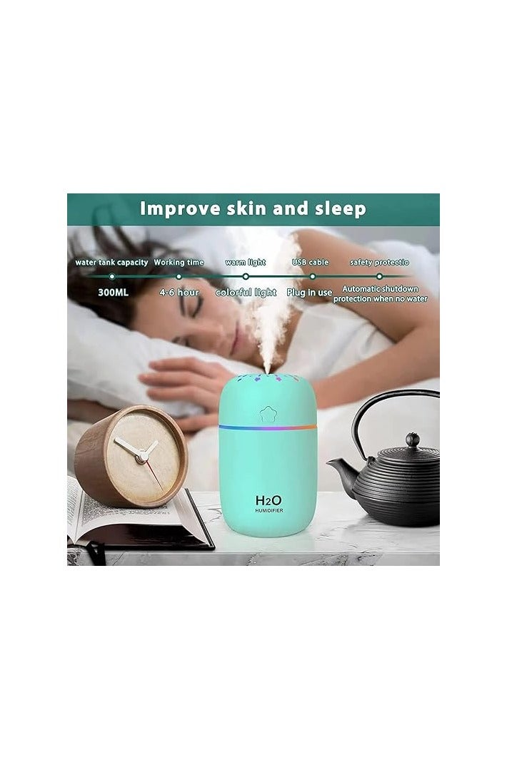 استمتع بأجواء منعشة وهادئة مع فواحة H2O بتصميم حز نور الأنيق مع وصلةusb   اللون اخضر - Image 4