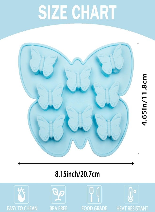 Vrthske 2PCS Butterfly Silicone Molds, 8 Cavity Butterfly Chocolate Molds for Candy, Ice Cube, Jello, Resin, Cupcake and Cake Decoration - Image 2