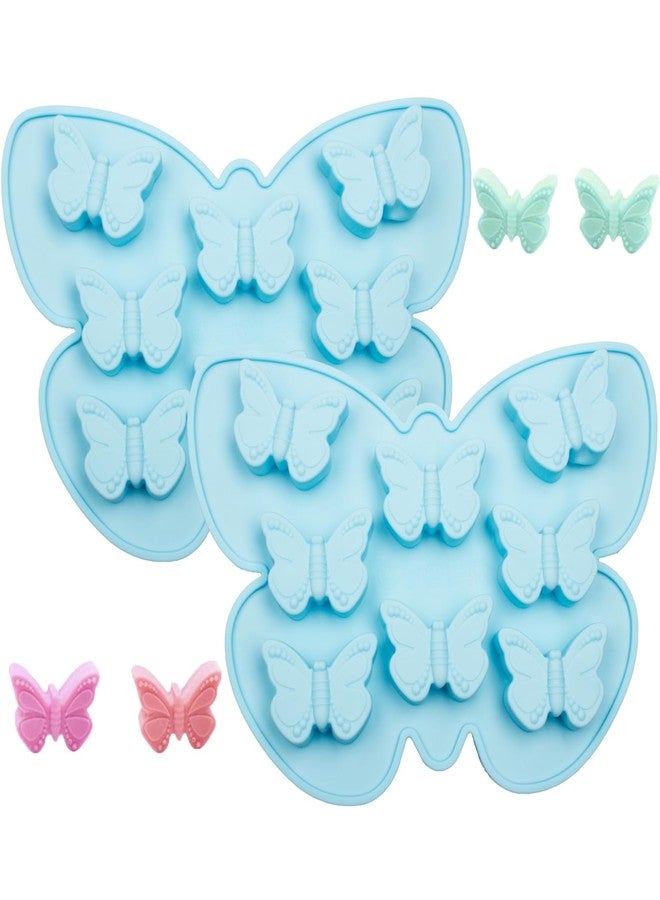 Vrthske 2PCS Butterfly Silicone Molds, 8 Cavity Butterfly Chocolate Molds for Candy, Ice Cube, Jello, Resin, Cupcake and Cake Decoration - Image 1