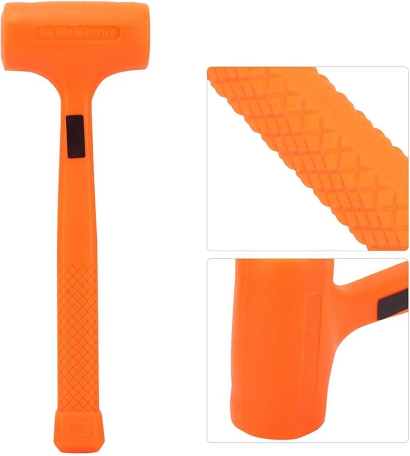 Dead Blow Rubber Hammer Shockproof Tool For Petrochemical Coal Mine Workers 1LB - Image 4