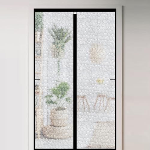 CHIYUNS Magnetic Thermal Insulated Door Curtain 34 x 96 inch, Transparent Door Cover, Keep Warm in Winter Cool in Summer, Self Sealing, Pet and Kid Friendly - Image 1