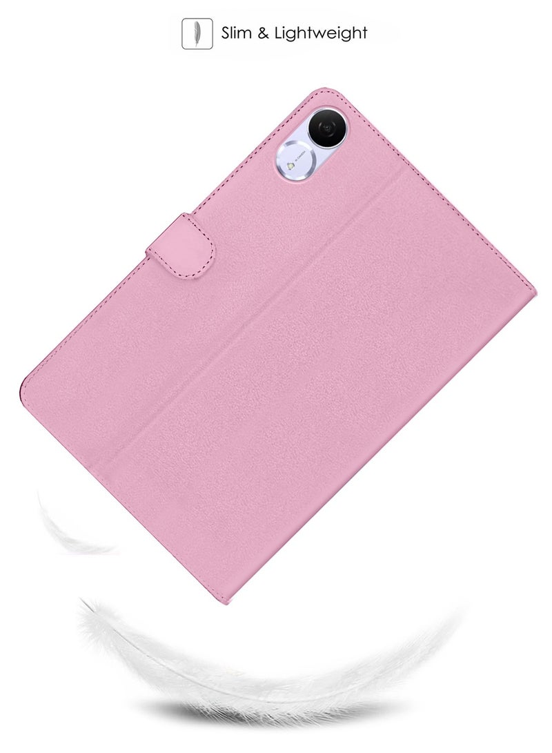 OMAKER Honor Pad V9 11.5 4G 2024 (11.5 inches) PU Leather Magnetic Closure Flip Case Cover - Light Pink - Image 2