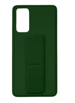glassology Samsung Galaxy A73 clear case with Magnetic Stand & Holder, Premium Silicone Vertical & Horizontal Hand Strap Grip Multi Stand, Car Mount Kickstand Finger Strap with Screen Protector (Green)  - Image 1
