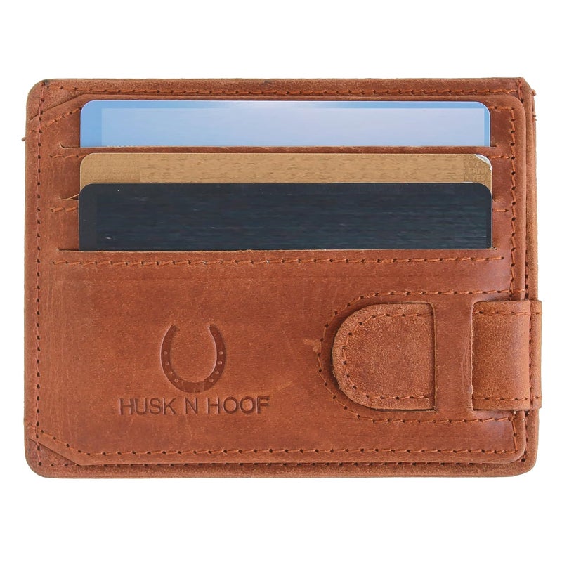 Husk N Hoof RFID Protected Leather Credit Card Holder Wallet for Man Women | Card Holder for Men Woman | Hunter Brown - Image 5