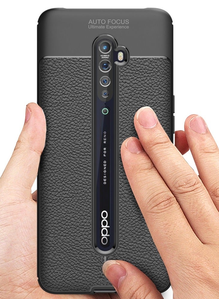 أوتو فوكس جراب حمايه سيليكون تصميم2 مقاوم للصدمات حمايه للكاميرا متوافق مع Oppo Reno 2 (اسود) - Image 3