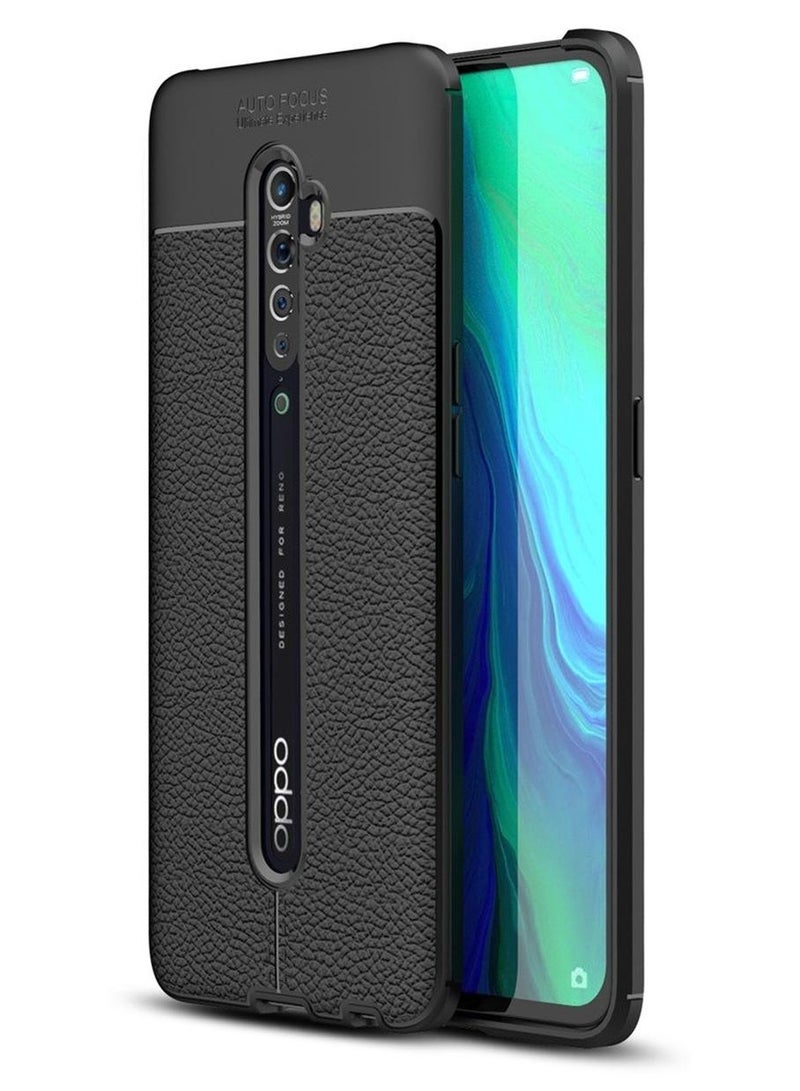 أوتو فوكس جراب حمايه سيليكون تصميم2 مقاوم للصدمات حمايه للكاميرا متوافق مع Oppo Reno 2 (اسود) - Image 1