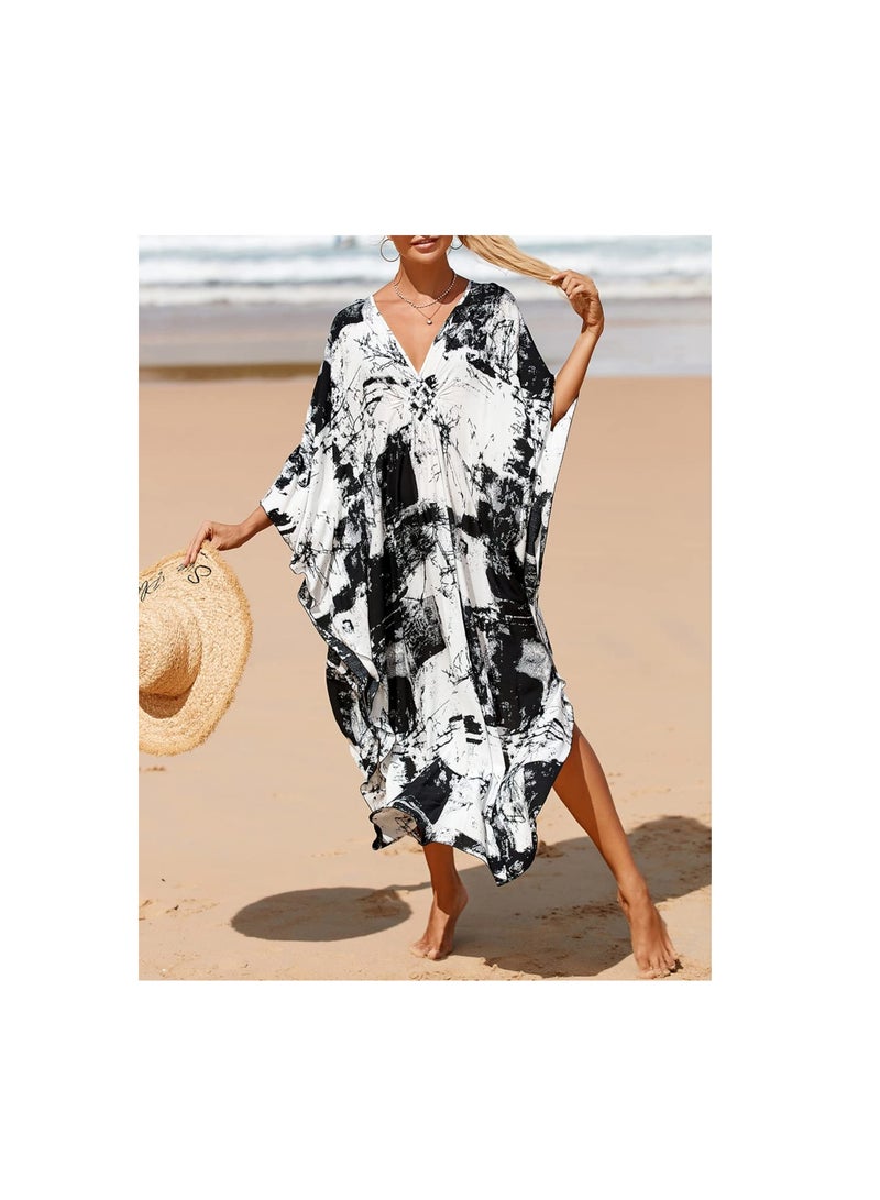 Excefore Dresses Cover Up, Beach Coverup, Women's Long Clothes, Resort Dress, for Swimwear Women, Summer Wear, One Size Fits Most - Image 5