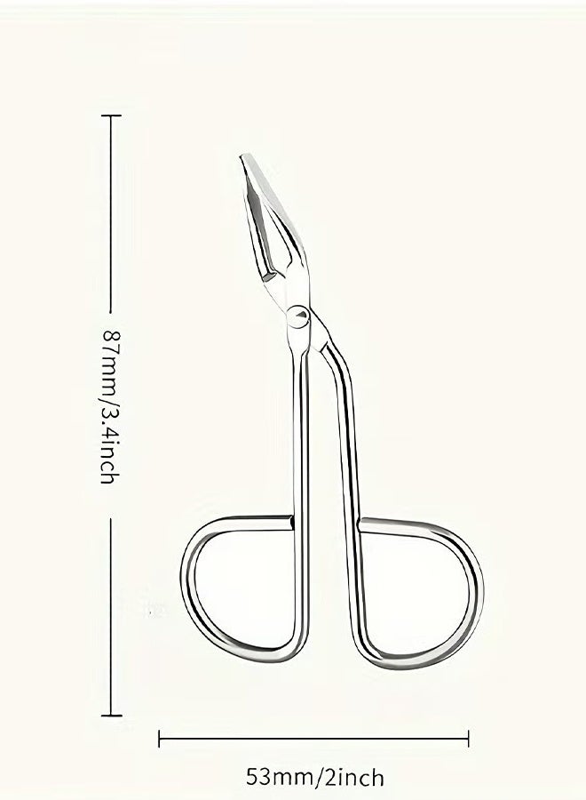 هابي دي مقص حواجب من الفولاذ المقاوم للصدأ متعدد الوظائف - ملقط دقيق بمقبض مقص مريح - إزالة شعر لطيفة للرجال والنساء، مثالي للعناية الشخصية والجمال، ملقط ومقص - Image 4