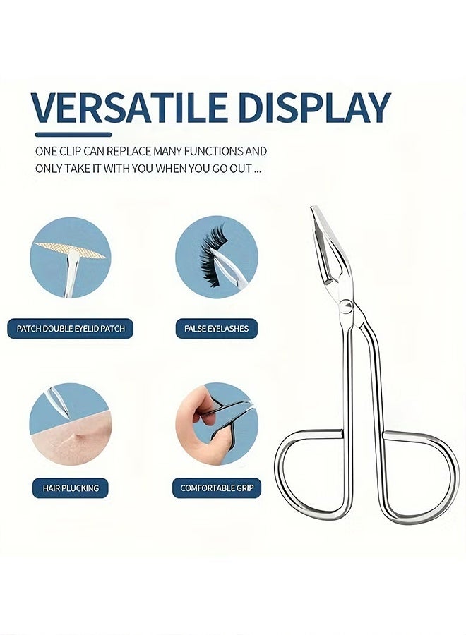 هابي دي مقص حواجب من الفولاذ المقاوم للصدأ متعدد الوظائف - ملقط دقيق بمقبض مقص مريح - إزالة شعر لطيفة للرجال والنساء، مثالي للعناية الشخصية والجمال، ملقط ومقص - Image 2