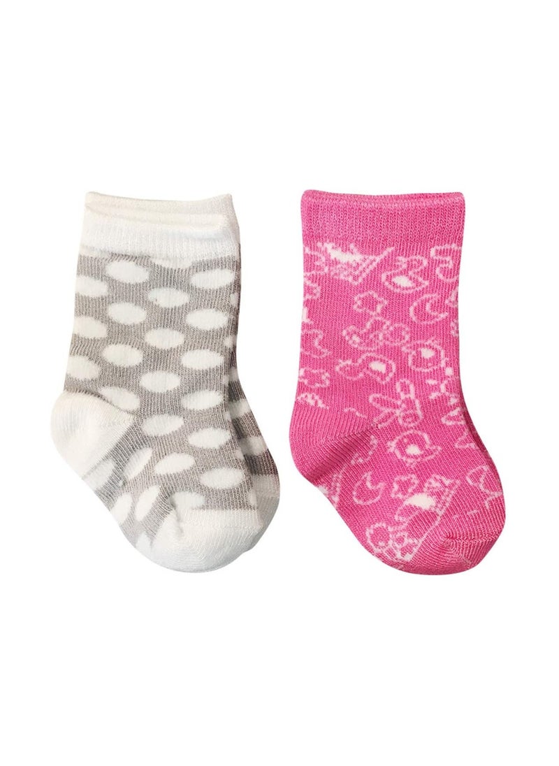 THE SMURFS Smurf Bamboo Cotton Sock - Printed (Pack Of 2) - Grey/Pink 6-12M  - Image 3