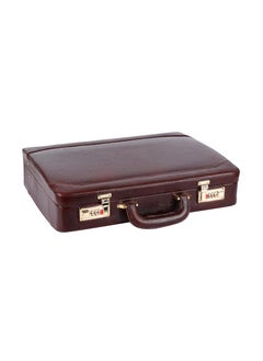 HAMMONDS FLYCATCHER HAMMONDS FLYCATCHER Genuine Leather Briefcase for Men with Expandable File Section, Laptop Briefcase Office Bag with Combination Lock and Multiple Compartments, Handbag for Men's - Brown  - Image 1
