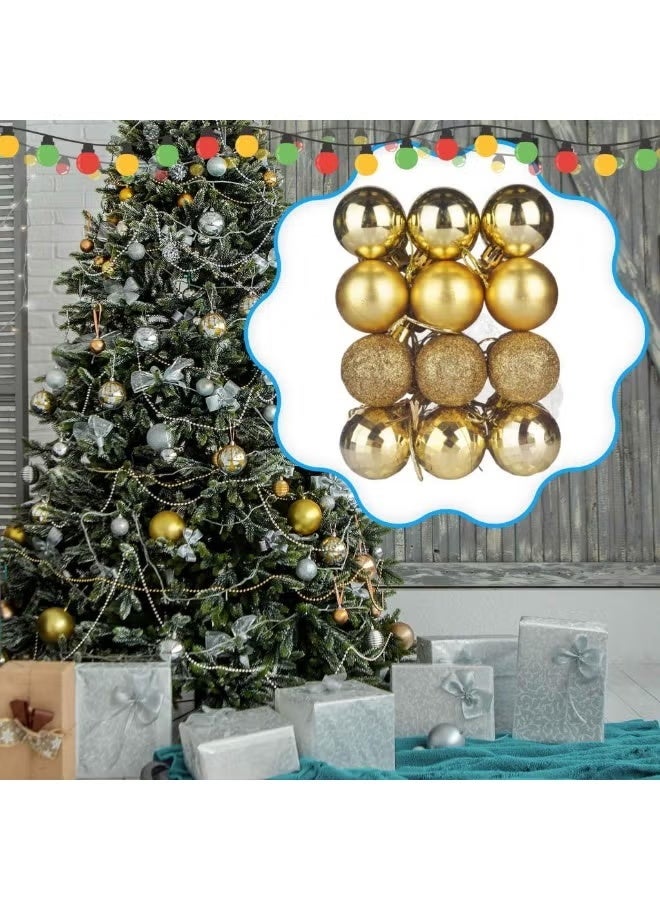 بروماس طقم كرات زينة ذهبية 12 قطعة - Image 3