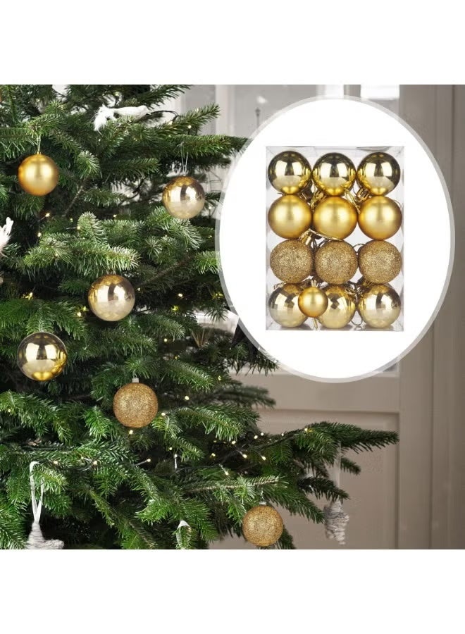 بروماس طقم كرات زينة ذهبية 12 قطعة - Image 2