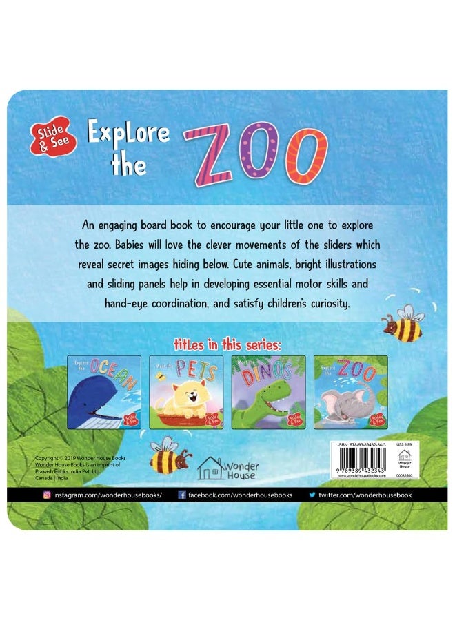 Slide And See - Explore The Zoo : Sliding Novelty Board Book For Kids  - Image 2