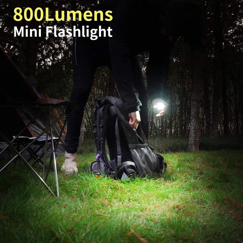 Small Mini COB Pocket Magnetic Flashlights Powerful 500 High Lumens Bright Rechargeable Keychain Magnetic Work Light Flashlight Pack 2 - Image 5
