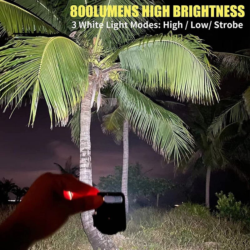 Small Mini COB Pocket Magnetic Flashlights Powerful 500 High Lumens Bright Rechargeable Keychain Magnetic Work Light Flashlight Pack 2 - Image 4