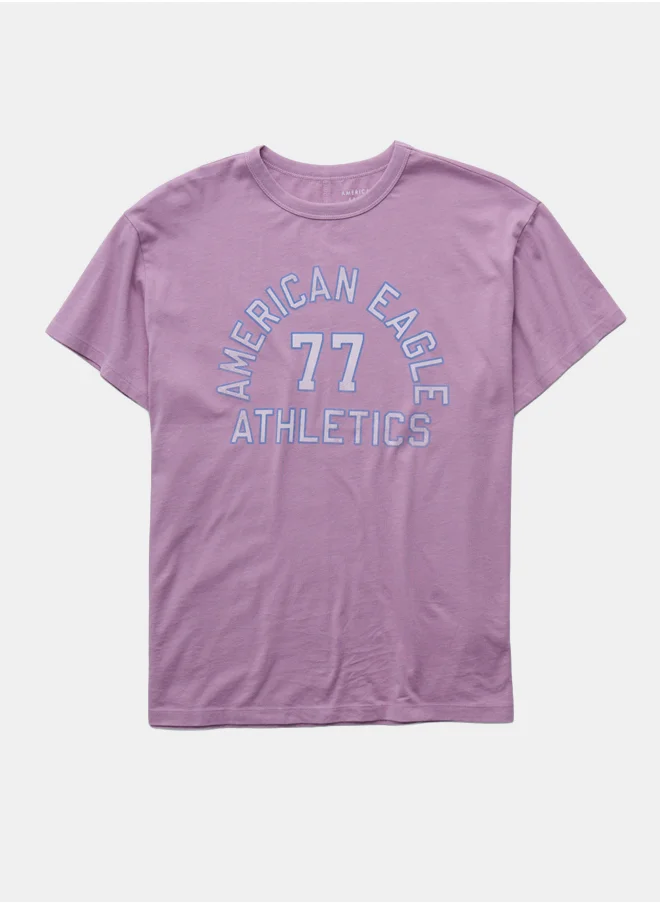 امريكان ايجل AE Boyfriend Logo Graphic T-Shirt