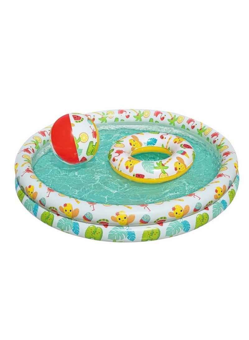 بست واي حمام سباحة مع كرة و عوامة 122x20 سم - 51124 - Image 1