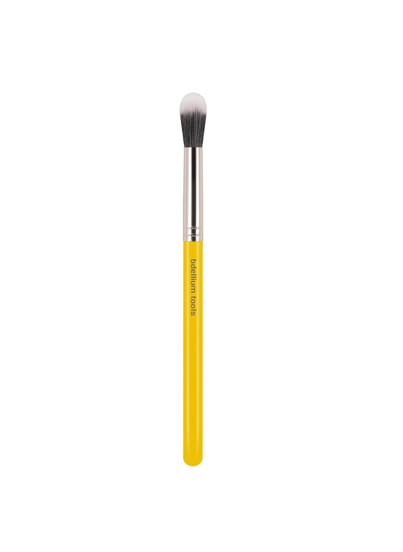 Bdellium Tools - Bdellium Tools Professional Makeup Brush - Studio Series 787 Duo Fiber Large Tapered Blending - With Soft Synthetic Fibers, For Controlled Lightweight Application (Yellow, 1pc) - Image 1