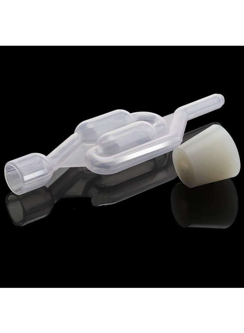 موثوقية التنبؤ مجموعة 3PACK من أقفال الهواء المزدوجة، أقفال الهواء على شكل حرف S للتخمير، أقفال الهواء للتخمير، أقفال الهواء لمجموعات التخمير للتخمير مع 3 سدادات - Image 3