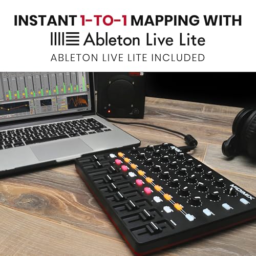Akai Professional أكاي بروفيشينال MIDImix - جهاز تحكم MIDI USB مع فaders قابلة للتخصيص وfader رئيسي، 24 مقبض و16 زر، خريطة 1 إلى 1 مع Ableton Live - Image 2