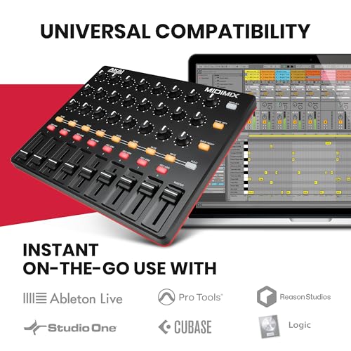 Akai Professional أكاي بروفيشينال MIDImix - جهاز تحكم MIDI USB مع فaders قابلة للتخصيص وfader رئيسي، 24 مقبض و16 زر، خريطة 1 إلى 1 مع Ableton Live - Image 4