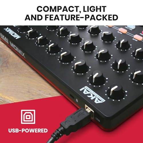Akai Professional أكاي بروفيشينال MIDImix - جهاز تحكم MIDI USB مع فaders قابلة للتخصيص وfader رئيسي، 24 مقبض و16 زر، خريطة 1 إلى 1 مع Ableton Live - Image 5
