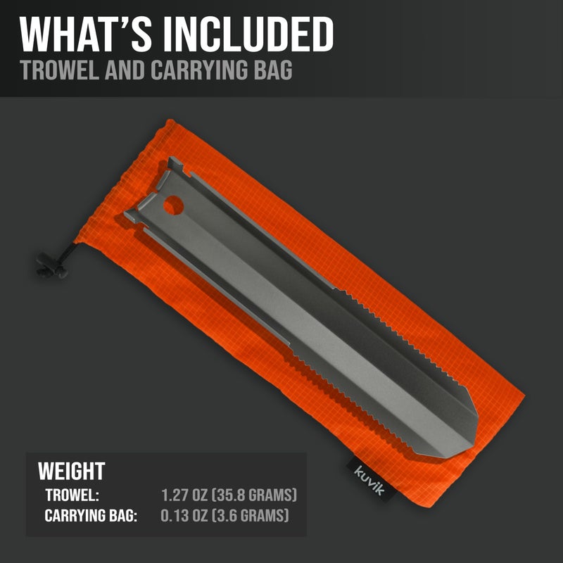 Kuvik Titanium Trowel - Ultralight and Compact Shovel for Backpacking, Camping, and Survival - Image 4